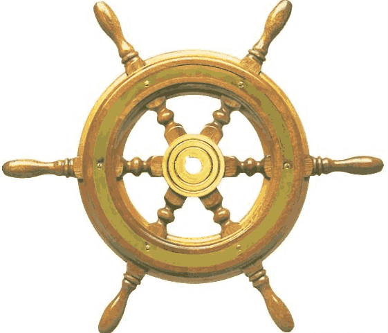 42 cm Osculati Steering Wheel - Genovese Type with Brass Bands