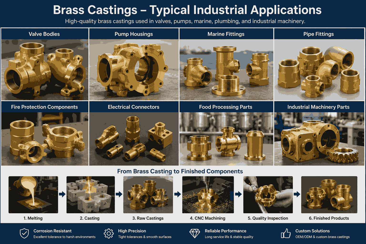 Brass Casting Manufacturers – Typical Industrial Applications