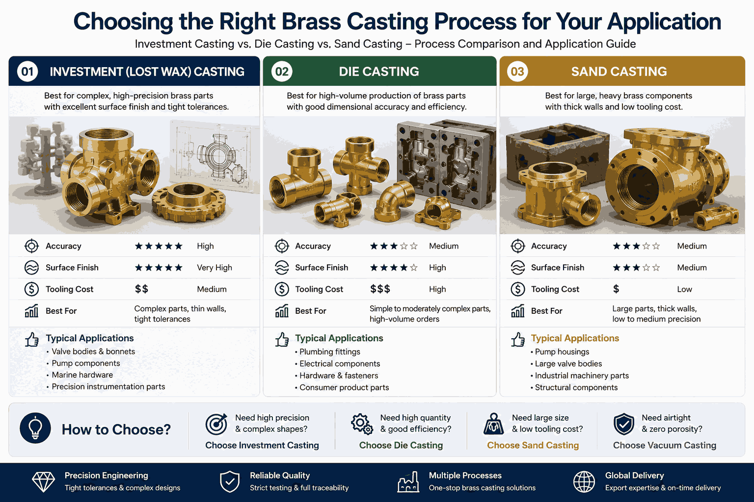 Choosing the Right Brass Casting Process for Your Application