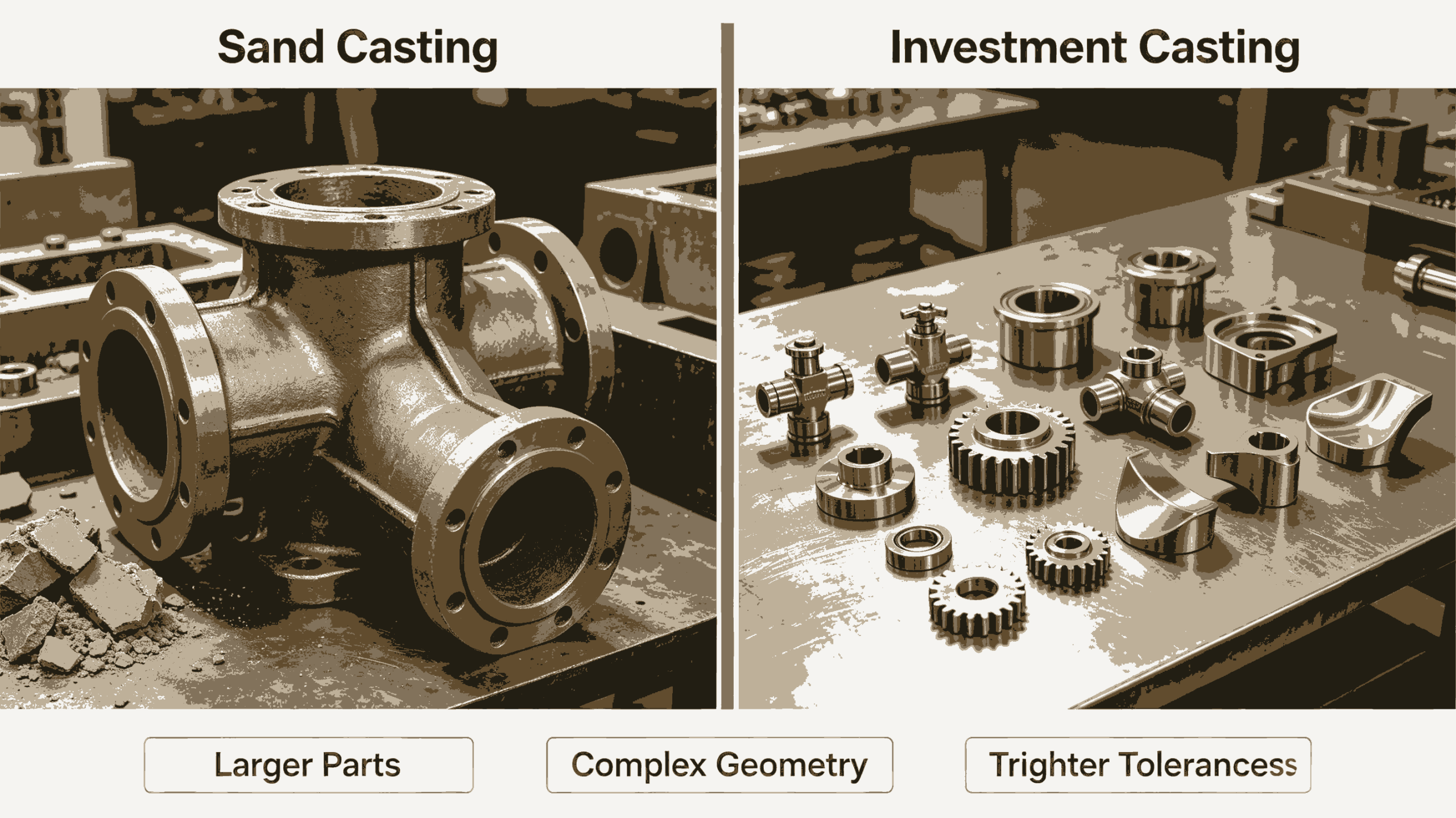 Comparison of aluminum bronze sand casting