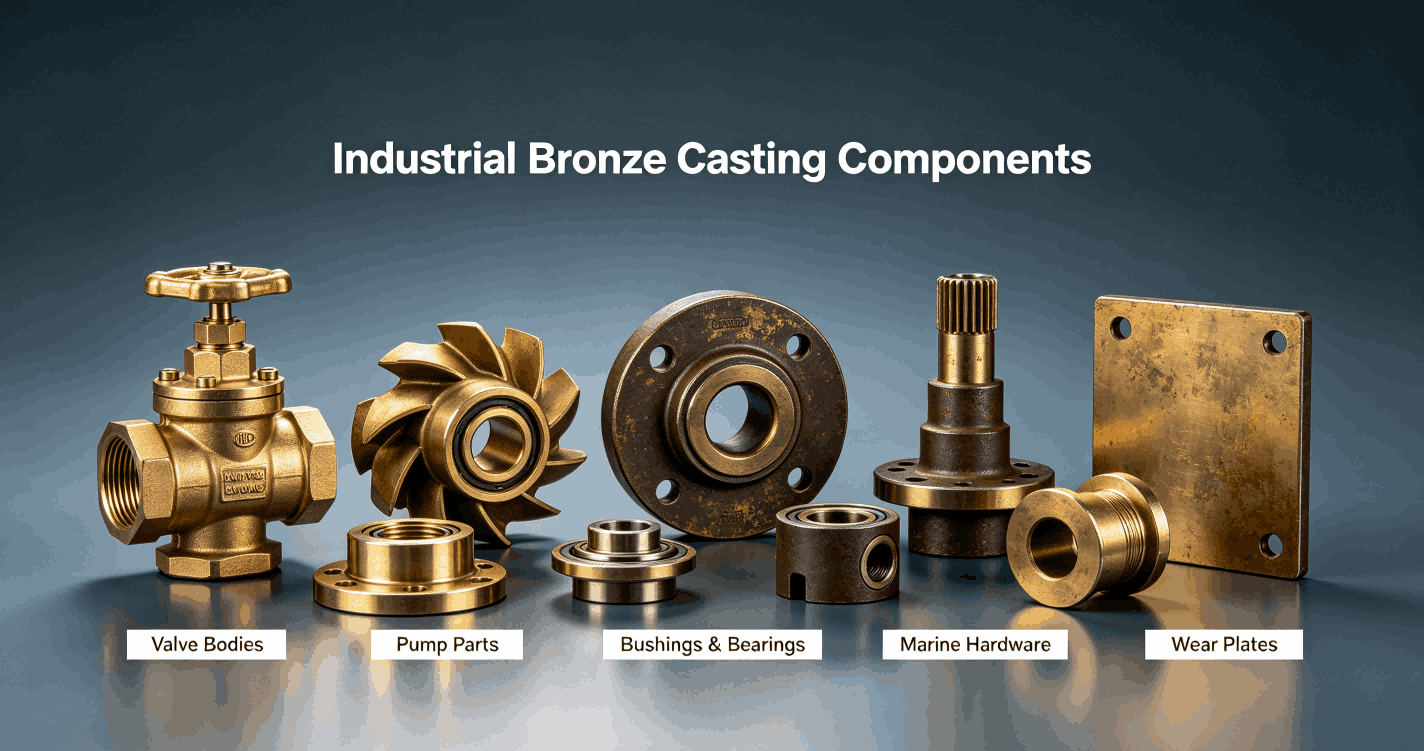 Industrial Bronze Casting Components