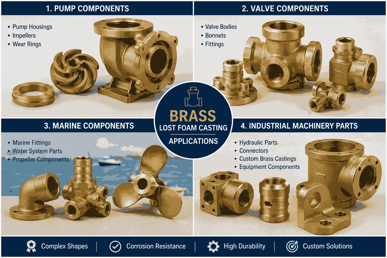 Industrial Brass Lost Foam Casting Applications
