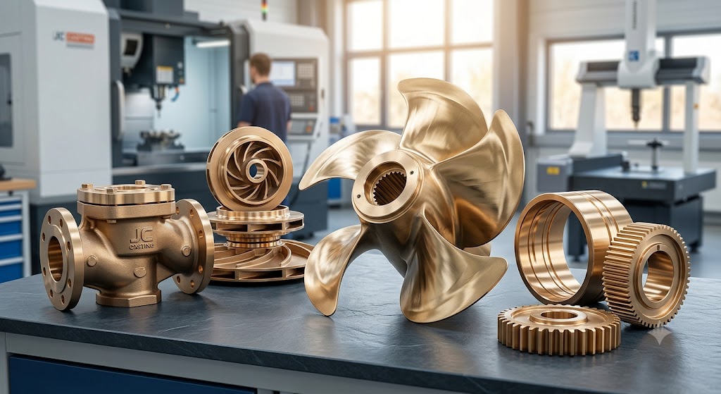 Precision bronze casting components for marine and pump applications