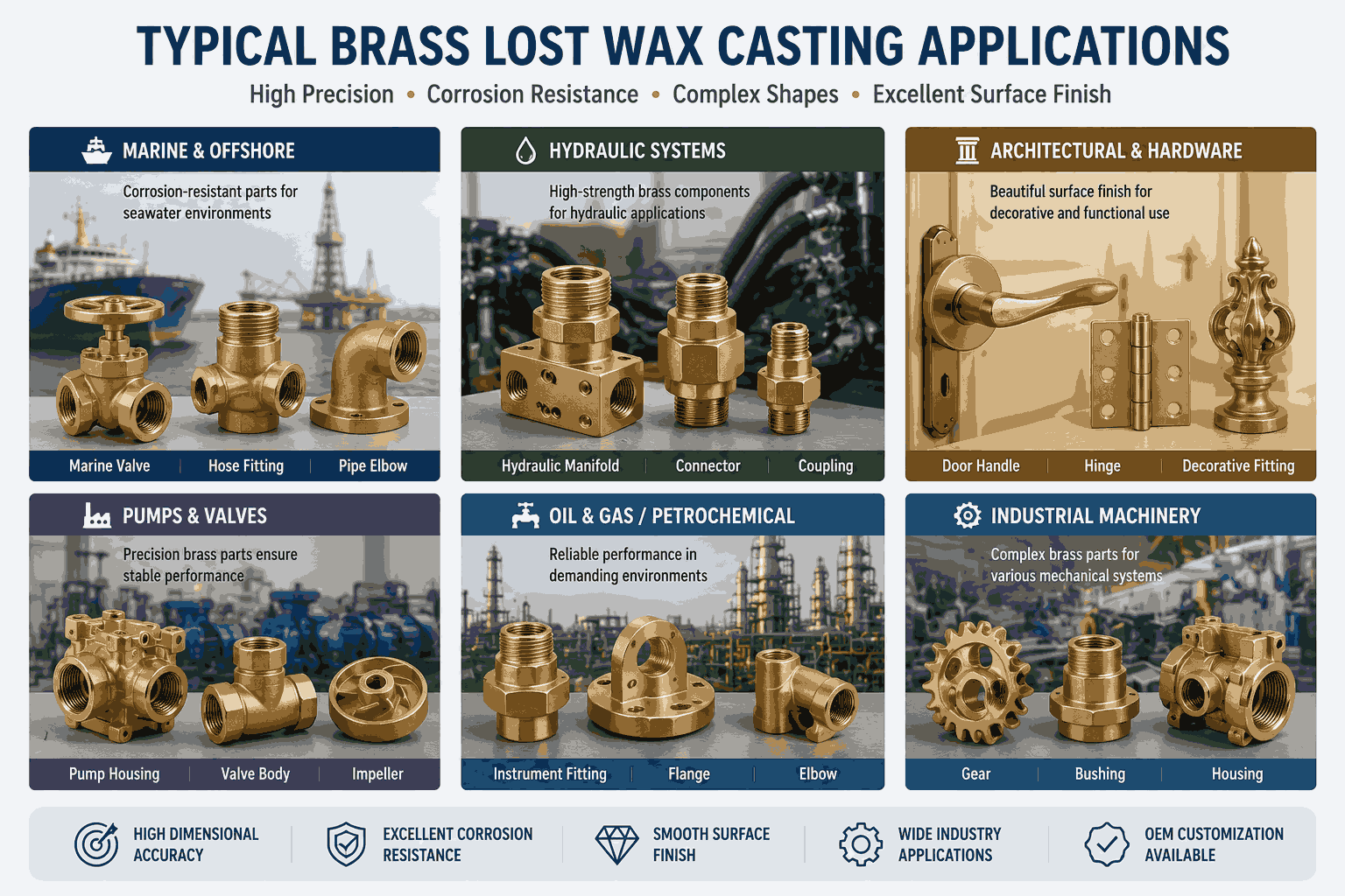 Typical Brass Lost Wax Casting Applications