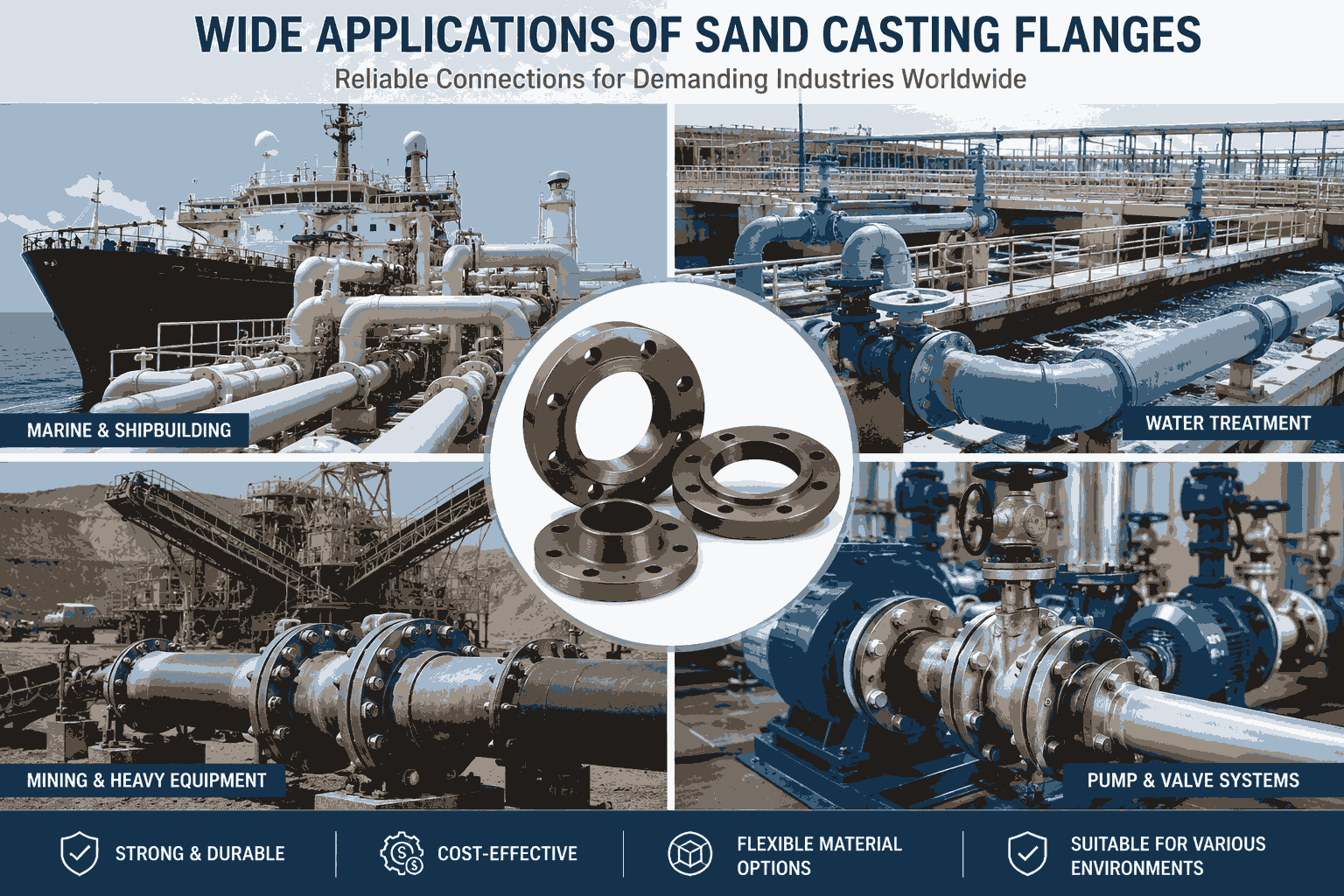 Wide Applications of Sand Casting Flanges