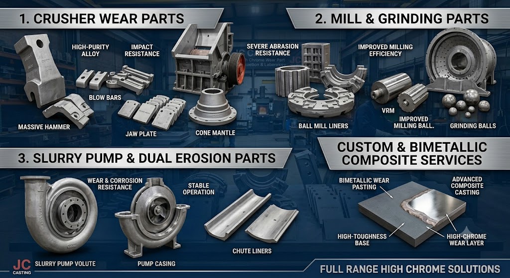 high chrome casting wear parts catalog